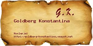 Goldberg Konstantina névjegykártya